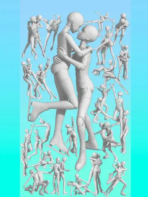 双人花滑pose库为冬奥喝彩