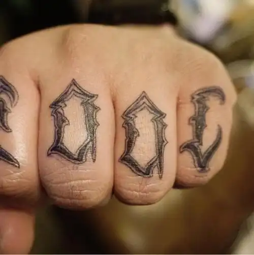手指字母_纹身图案手稿图片_罗世豪的纹身作品集
