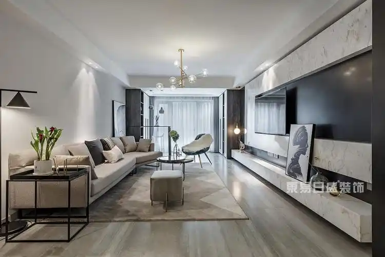 现代新极简风格客厅装修效果效果图_2021装修案例图片-东易日盛装饰