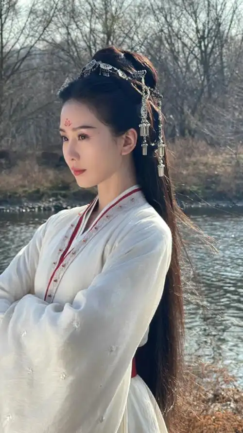 刘诗诗撑伞侧颜四宫格