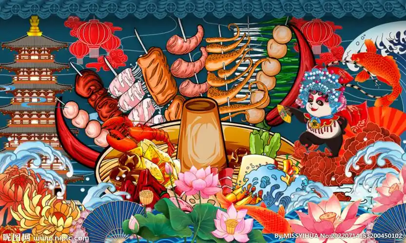 国潮撸串烤串美食餐厅