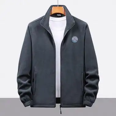 jeanswestoutdoor真维斯户外运动夹克男商务休闲简约大码保暖抓绒衣