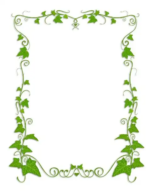 鲜花绿叶框边花框设计模板素材