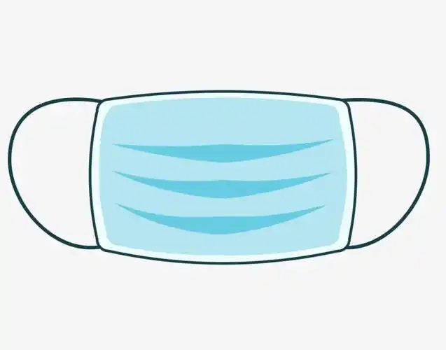 卡通蓝色一次性口罩