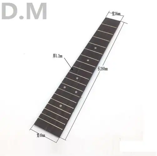 吉他指板 23寸uk指板 23寸尤克里里18品玫瑰木指板带品丝成品指板