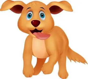 可爱的狗卡通运行照片