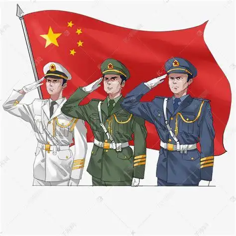 面向国旗敬礼的照片向国旗敬礼照片高清图片