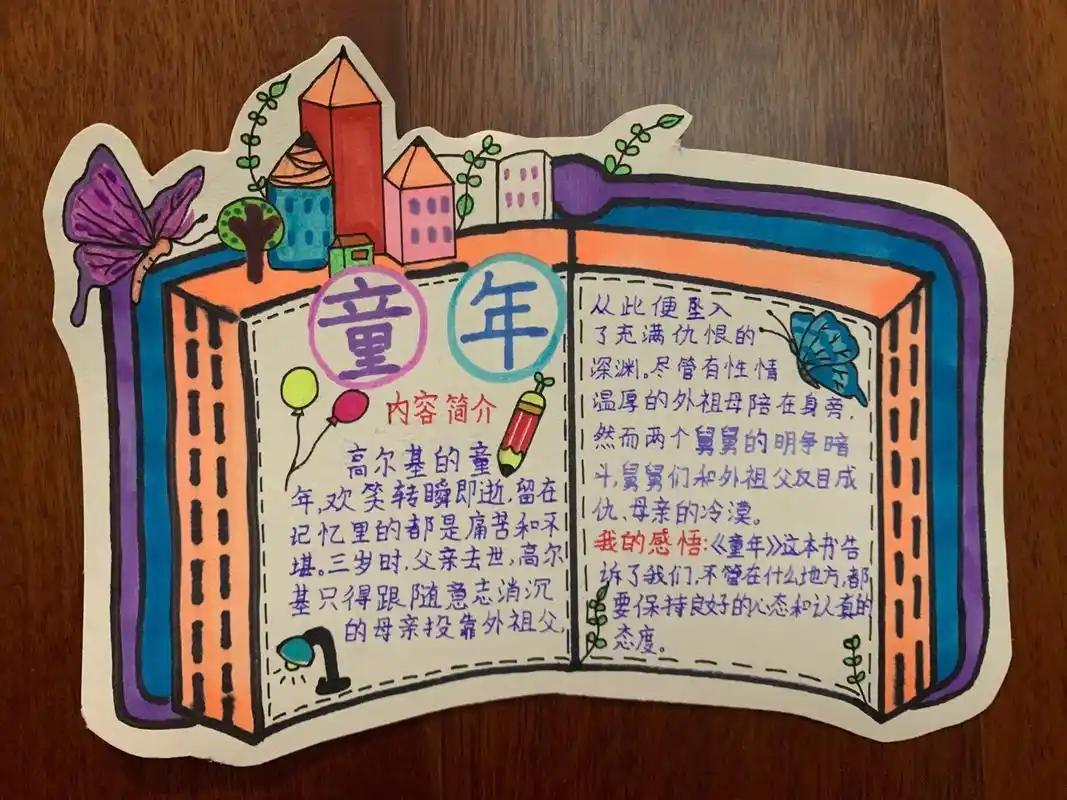 童年读书卡.#手抄报作业#读书卡作业 - 抖音