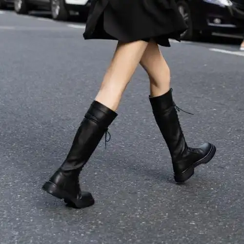 不过秋冬子女军靴骑士筒靴长高过膝弹力瘦瘦时装靴