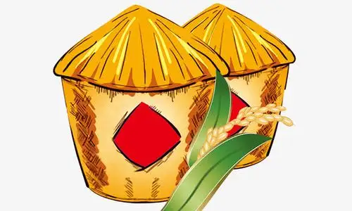 稻谷,稻穗,粮仓,卡通手绘图,丰收,秋收,喜悦