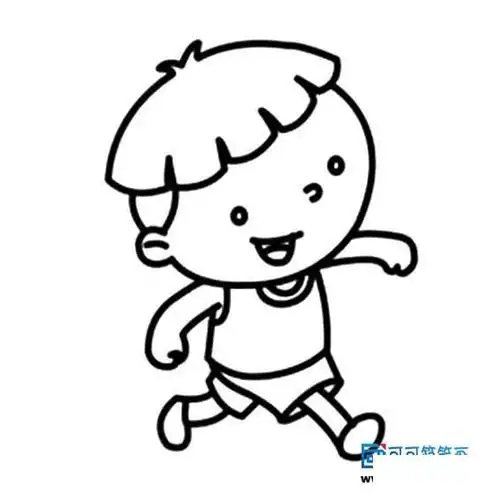 小孩的简笔画,幼儿简笔画人物画法,小男孩的简单画法,人物简笔画图片
