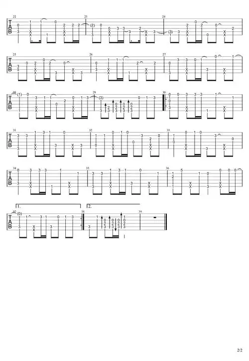 爱你指弹谱-王心凌-吉他独奏六线谱-示范视频
