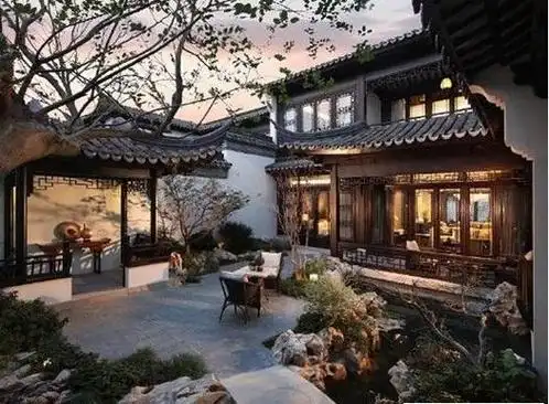 江南中式园林建筑(江南中式风格小院)江南中式园林建筑