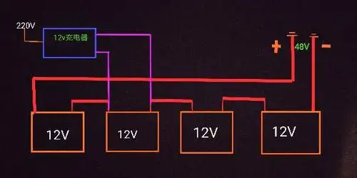 12v充电器可以充48v电池组中的单个电瓶吗?