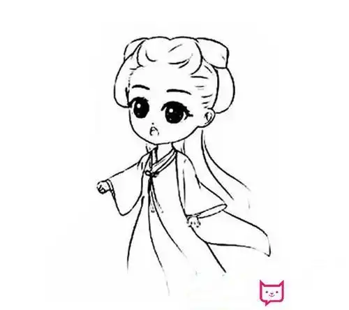 花千骨全身简笔画