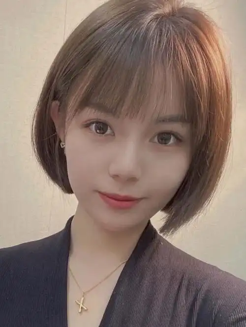 个子女生首选发型,可甜可咸温柔甜美～0269♀15这款锁骨短发