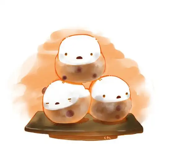 吃货动漫头像萌系食物美食插画封面手绘插画甜品