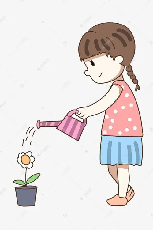浇花的女孩