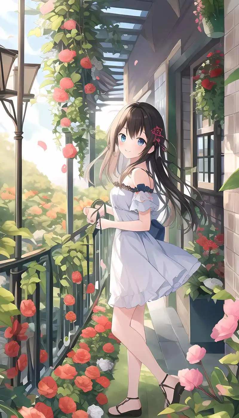 青春美少女#抖音图文来了 #ai绘画 #动漫少女 #手机壁纸 - 抖音