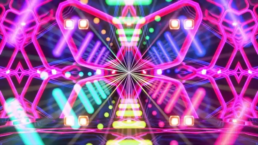 模板赛博朋克背景4k4k炫酷光线节奏爵士舞街舞舞台背景素材爵士舞年会