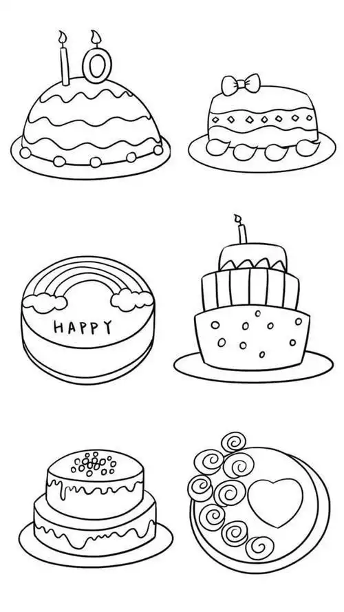 绘画吧-画画甜品简笔画 甜品简笔画步骤com 矢量 手绘 卡通 甜品 甜点