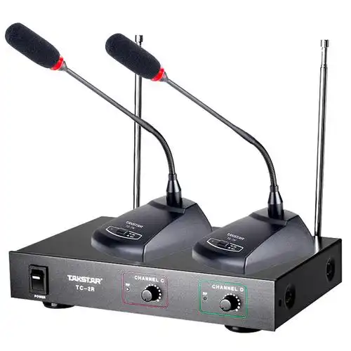 tc-2r一拖二无线会议话筒手持鹅颈式麦克风专业舞台演出头戴式耳麦领