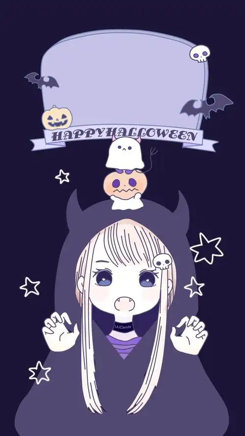 万圣节搞怪虎牙少女,这次做了深色和浅色两种,上机会暗但是不影响