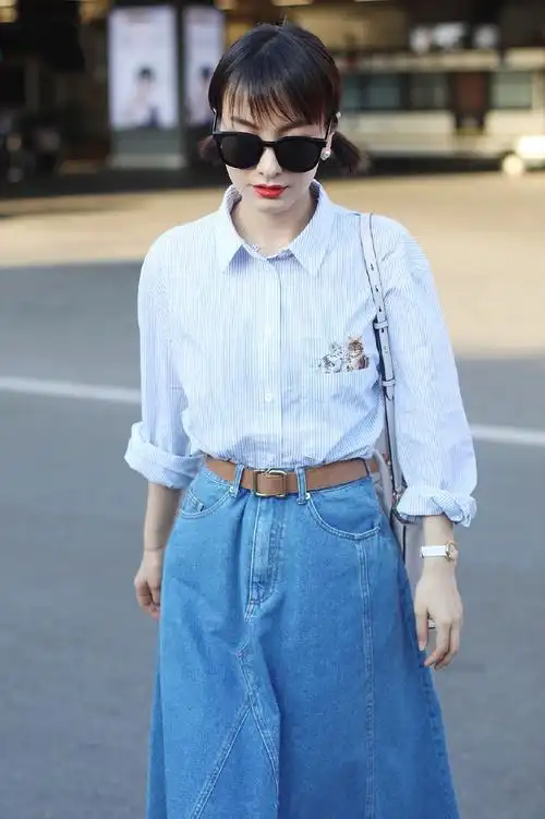 女明星的个性穿搭,帅气干练时尚感满满,图3是小仙女没错了!