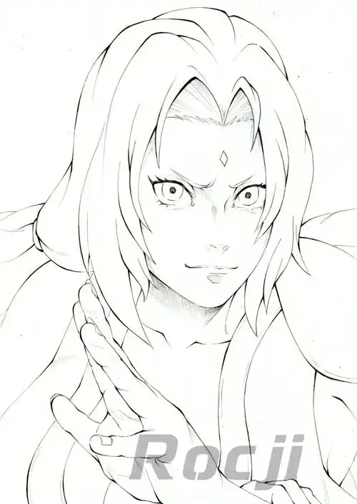 画画的日常  #绘画  #画画  #线稿  #火影  #纲手  #手绘  #画渣