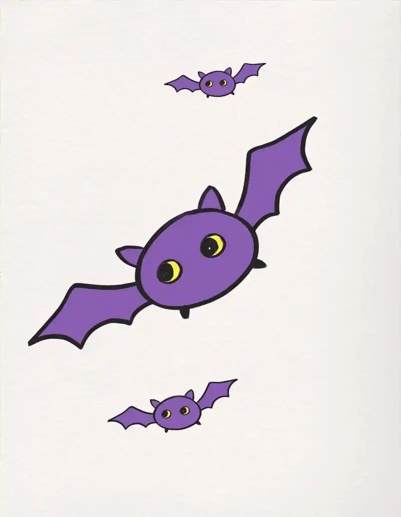 万圣节蝙蝠卡通简笔画.#简笔画 #画画 #儿童画 #万圣节  - 抖音