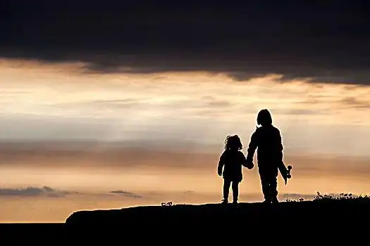 兄弟姐妹,走,牵手,日落,杜林,爱尔兰