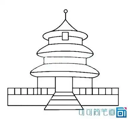 太和殿简笔画小学生步骤