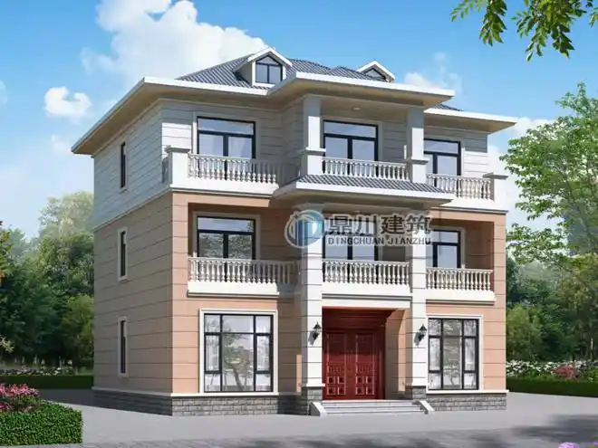 占地面积149平方米三层农村别墅大气美观