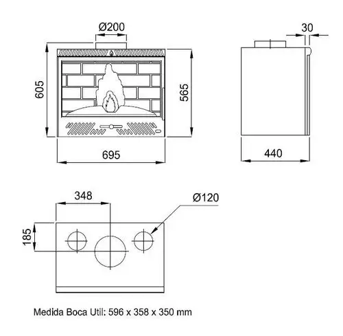 嵌入式真火燃木壁炉欧式w008