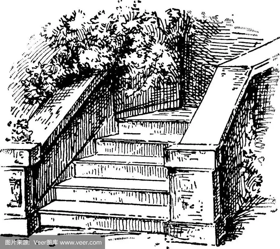 楼梯,梯子,复古雕刻