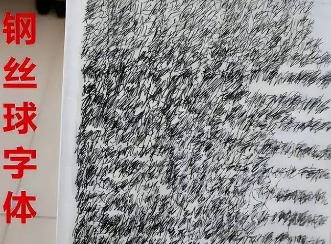 初中生"钢丝球"字体走红,密密麻麻看不清个数,老师不想给分_作业_字迹