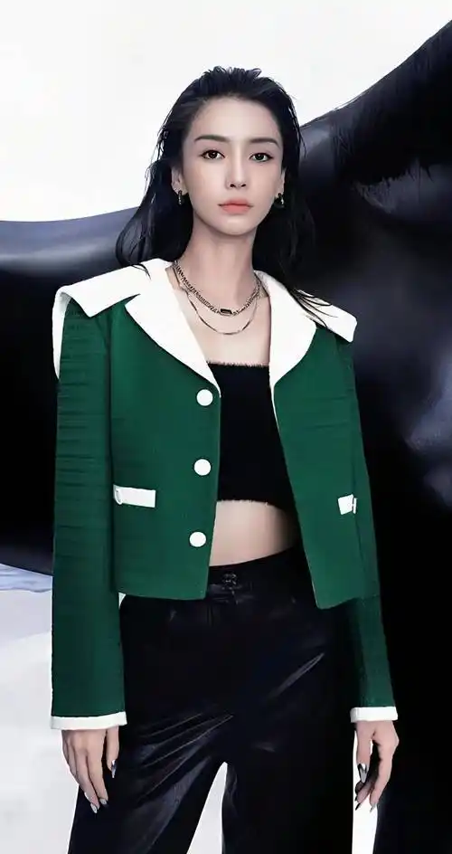 杨颖瘦到什么程度了 穿一身黑走路似"竹竿"这样的她你们喜欢吗?