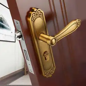 门锁家用通用型卧室房门锁具新中式房间室内木门把手磁吸静音全套