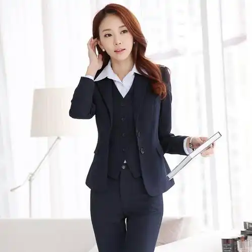 精春秋职业装女长袖装套装裤ol修身西服女士商务正装面试工作服