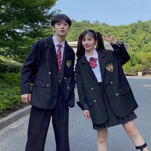 情侣dk制服外套男女jk日制校供西服学院工作服