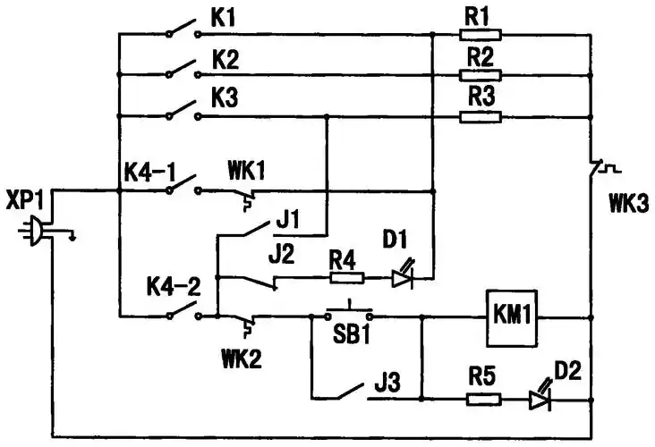 包括锅体,锅座,电热管加热装置和电路控制装置,其电路控制装置中设置
