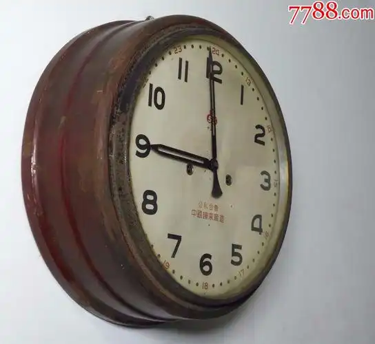 57年机芯公私合营中国钟表制造555挂钟35钟老钟表老挂钟_价格438.