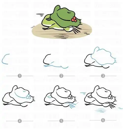 彩色简笔画小青蛙怎么画儿童彩色简笔画小青蛙简单的青蛙简笔画步骤