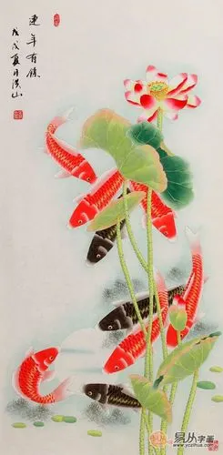 移动互联网 >> 正文  玄关花鸟画推荐二:聚财旺运九鱼图   九鱼图