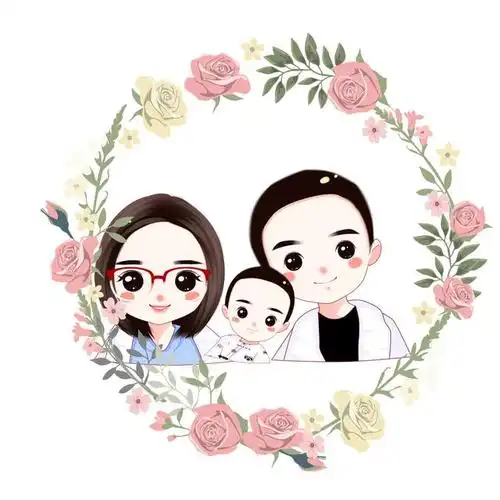 全家福照片,幸福一家三口头像,简单温馨又好看