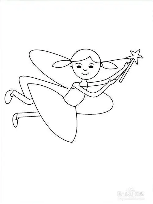 七个小仙女简笔画