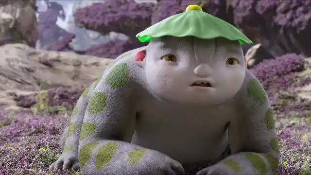 怪兽倒地刚好压到胡巴大家都伤心的时候胡巴坐着宝剑出来了