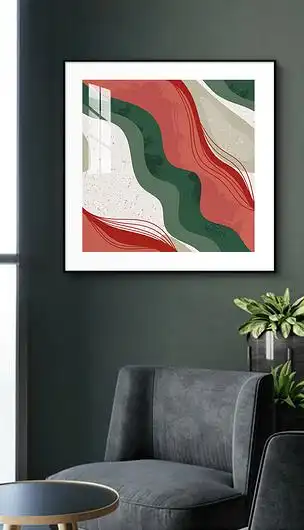抽象装饰画玄关装饰画线条几何艺术色块时尚