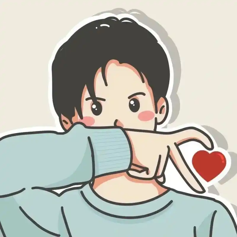 【二次元情侣头像分享】 一起比心[比心],把你装进心里[心] #最靓头像