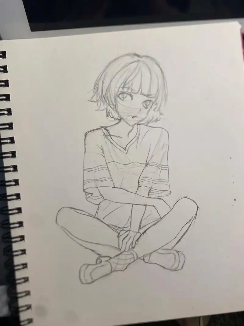 日绘15-女孩.#手绘#水瓶座女孩 练手  看满屋的东西 想 - 抖音